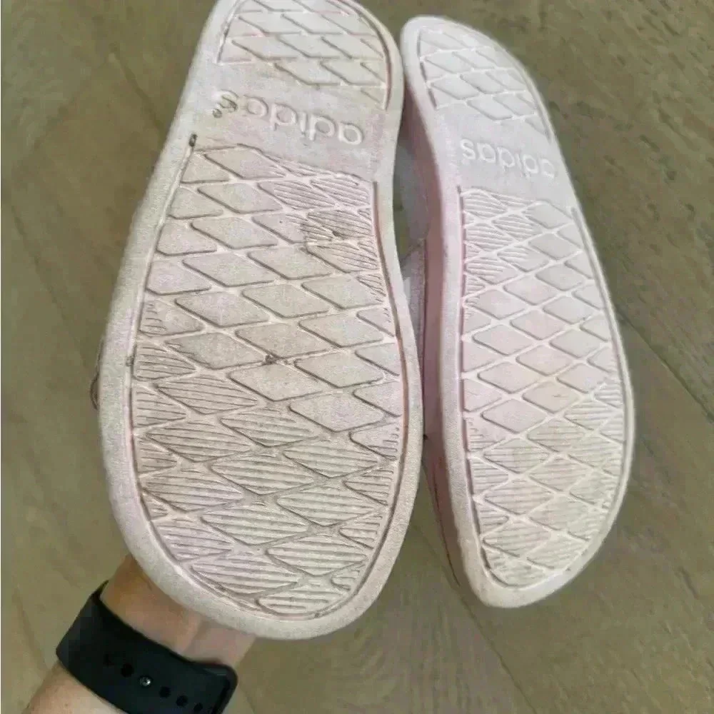 Adidas Girls Slide Sandal Pink Sparkle Size 1